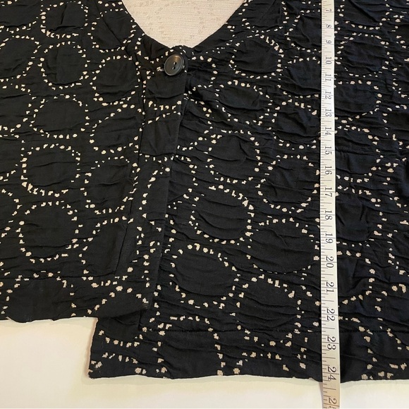 Lisa Bayne Jersey Knit Asymmetrical Long Sleeve Black Cardigan Top Size XXL - Picture 10 of 11